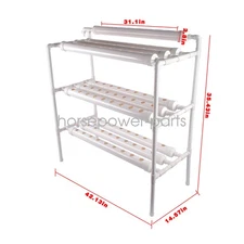 Hydroponic Gardening System Grow Kit w/ Nest Basket& Sponge for Leafy Vegetables