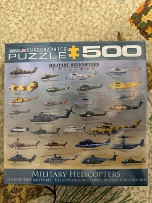 Eurographics Military Helicopters Puzzle 500 Pcs 19.25x26.625 , Made In USA, New