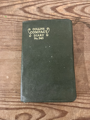 1950 - Collin s Compact Diar. Nr. 343. Unbenutzt. Marmorierte Kanten. Faszinierend.