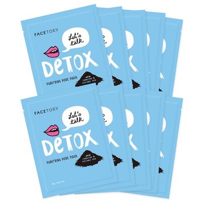 K Beauty Face Mask Skin Care - LET'S TALK DETOX PURIFYING Sheet Mask with Cha...