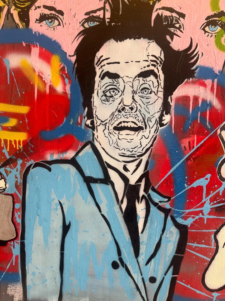 Alec Monopoly “Street Scene” | Pintura en lienzo original enmarcada en medios mixtos 48x56 Foto 3 de 4