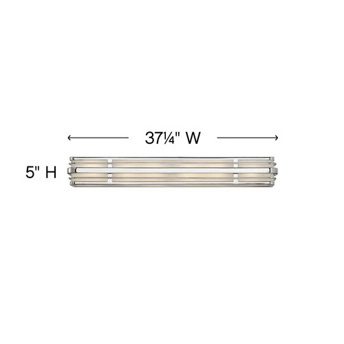Hinkley Winton 6-Light 37 1/4" Wide Chrome Vanity Light - Picture 5 of 6