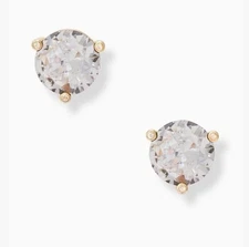 Kate Spade Earrings Studs Rise & Shine Studs In Gold Plated Metal & CZ