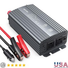 500W Pure Sine Wave Power Inverter DC 12V to AC 110V Car Charger USB Ports