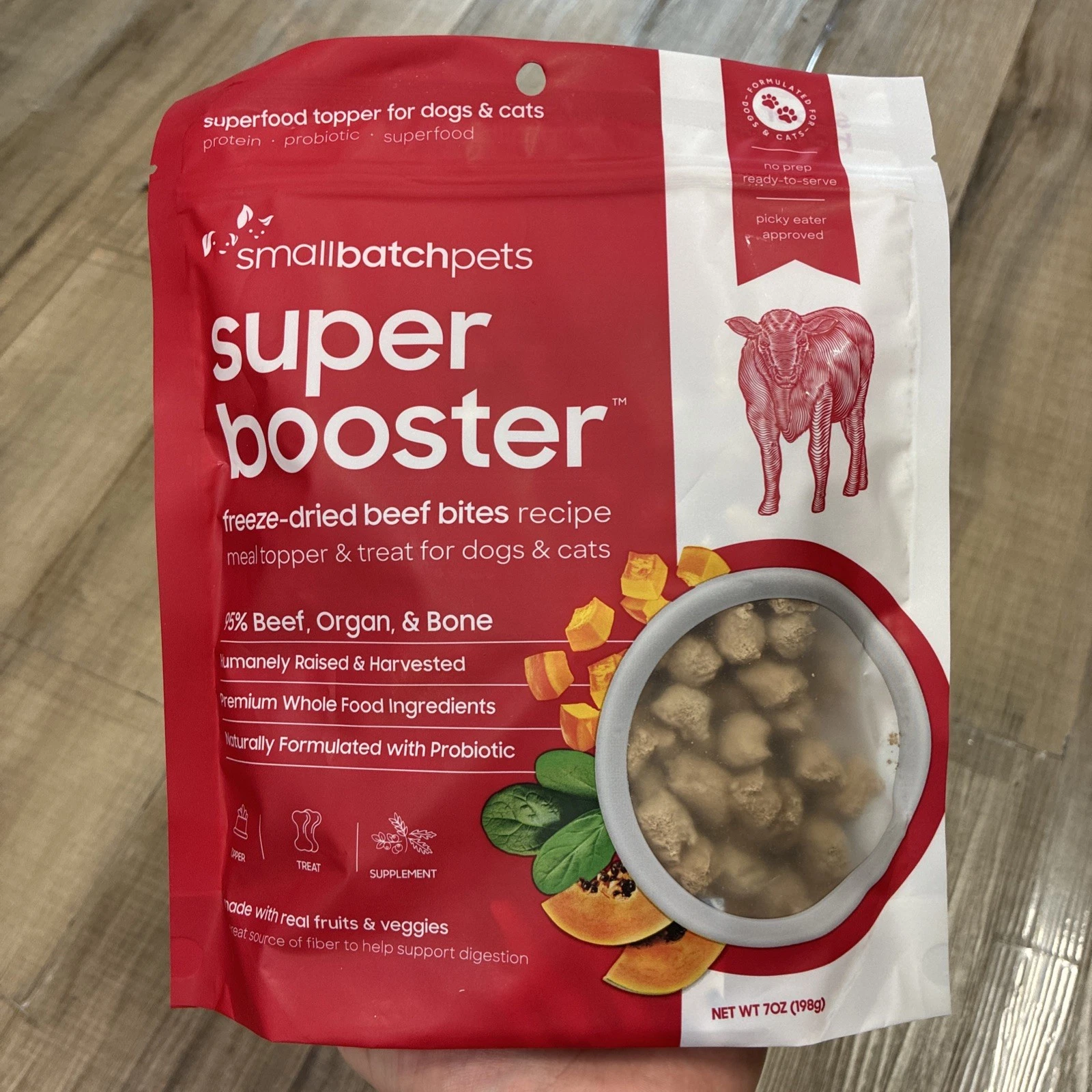 Smallbatch Super Booster Freeze-dried Beef For Dogs & Cats 7oz