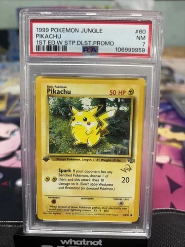 Pikachu 60/64 WOTC Promo Stamped 1st Edition Psa 7
