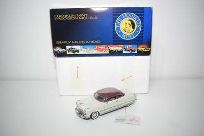 C9 1:24 FRANKLIN MINT 1951 HUDSON HORNET WHITE MAROON NMIB RARE!
