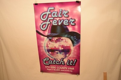 VTG ERIE COUNTY FAIR POSTER  Aug 11-22 2010 HAMBURG NY 27'' X 16''