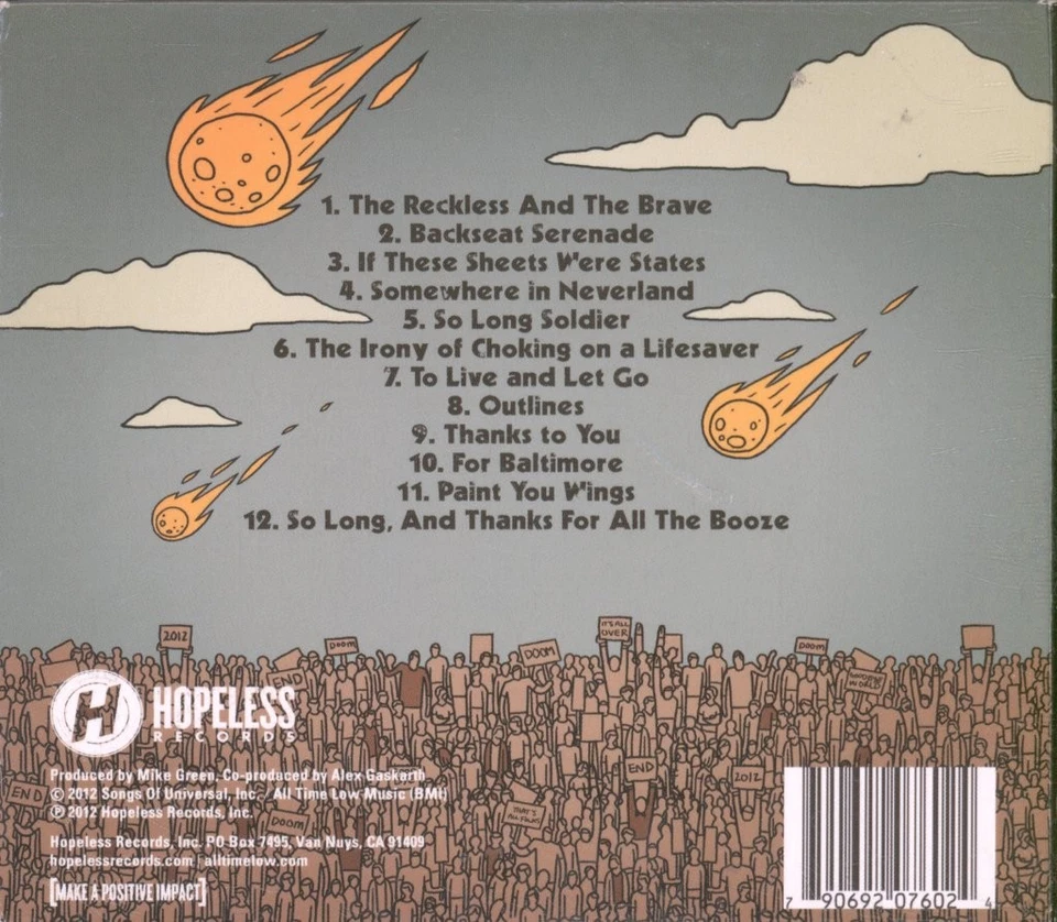 All Time Low Don't Panic CD USA Hopeless 2012 In Tri-Fold Kartonhülle HR7602 - Bild 2 von 2