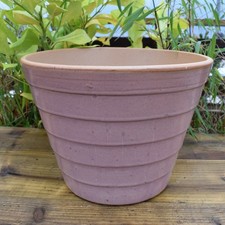 Plant Pot Ceramic 30cm Red-Pink Glazed Frost Proof Garden Patio Planter Spectrum