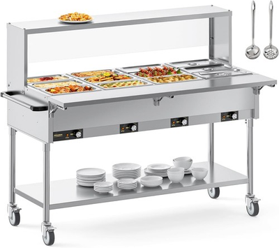 #ad #ad ROVSUN 96QT Electric Commercial Food Warmer 2000W 12 Pan Steam Table 8QT Pan $595.99