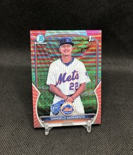 2023 Bowman Chrome Dangelo Sarmiento 1ST BOWMAN /5 RED AQUA VAPOR WAVE SSP 📈📈