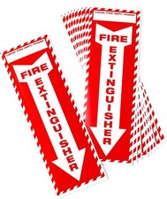10 Pcs Fire Extinguisher Sign Stickers 4"x12" inch Strong Weatherproof, Durable