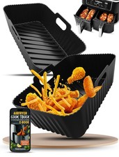 Image of Silicone Air Fryer Liners 2 Pack for Ninja Dual Zone AF400UK AF451UK AF300UK