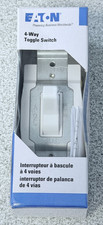 NEW Eaton CSB420W-BX-LW Commercial 4-Way Toggle Switch White 20A 120/277V