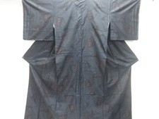 7619759: JAPANESE KIMONO / UNUSED KIMONO MICHIYUKI COAT ENSEMBLE / SILK / DORO