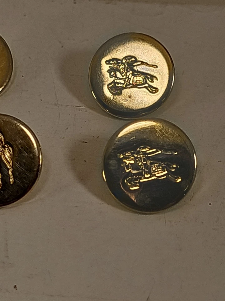 BURBERRY Logo Gold Buttons REPLACEMENT for Jacket Suit Blazer Coat VINTAGE - Image 3 of 4