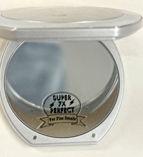 Compact Mirror 7 X Magnification Travel Makeup 2 Sided Handheld Purse , SILVER