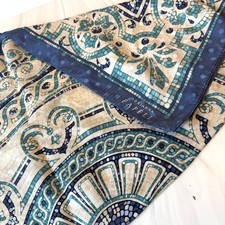 VTG Adrianna Papell 100 Silk Scarf Mosaic Geometric Print Square 34 x 34