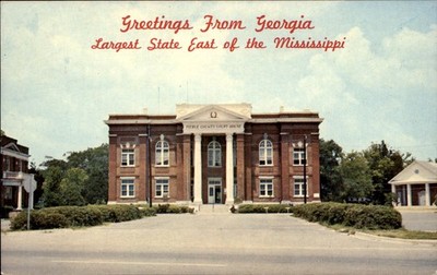 Blackshear GA Pierce County Court House c1950s-60s Vintage Postcard