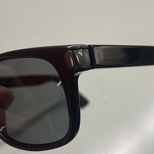 Occhiali da sole vintage anni 90 Giorgio Armani rettangolari neri Made in Italy 140mm - Foto 8 di 8