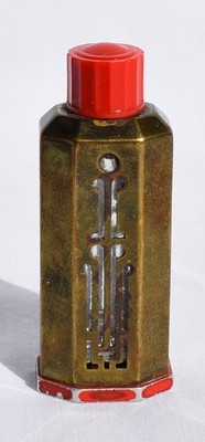 COTY L'AIMANT - Miniature 2'' ART DECO Solid Perfume Brass Case