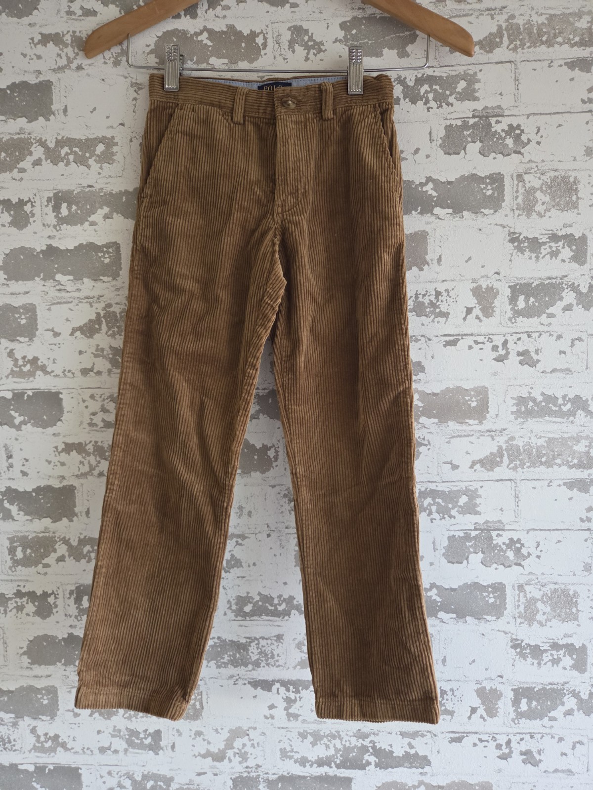 Polo Ralph Lauren Boys Corduroy Pants Size 6 NWT Khaki Straight Leg Flat Front