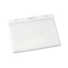 Advantus Frosted Horizontal Badge Holder - Horizontal - Plastic - 25 / Box -