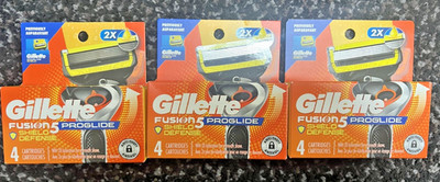 Gillette Fusion 5 Proglide Shield Defense Refills - 12 Cartridges - Sealed!