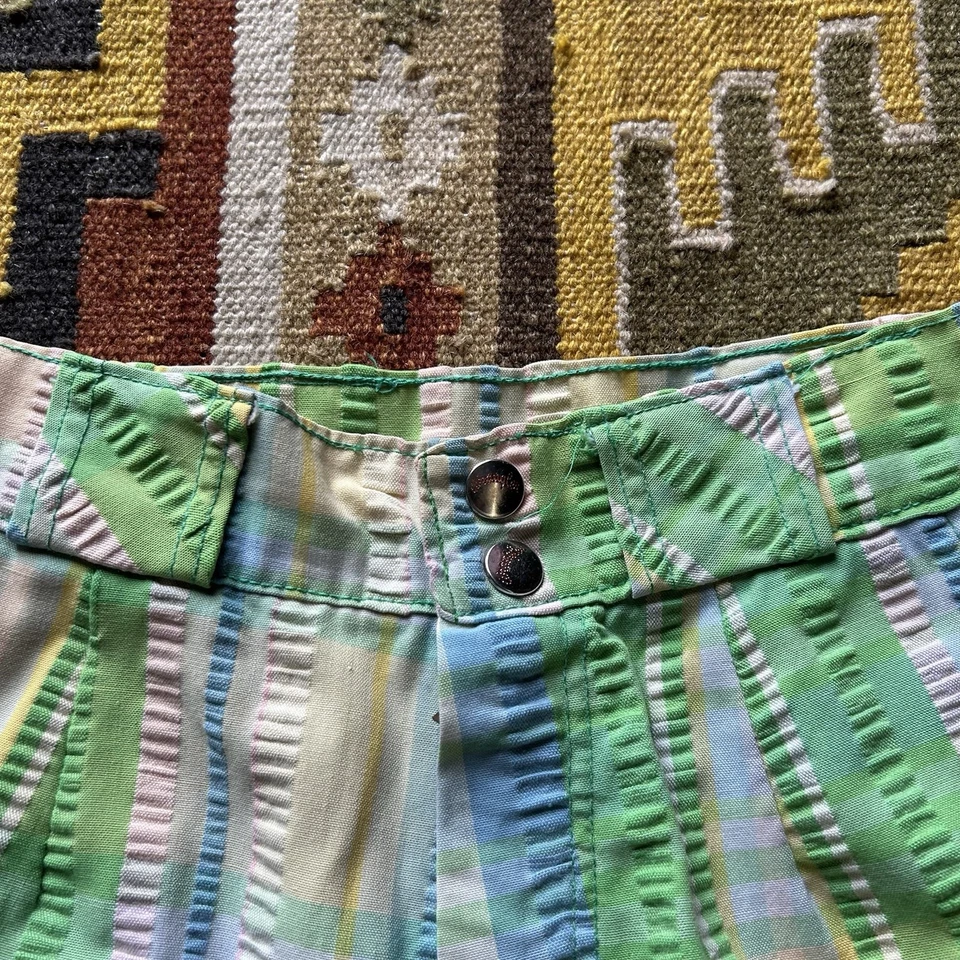 Pantalones de colección años 60 Wrangler Misses a cuadros de algodón campana talla 24x30 Foto 4 de 4