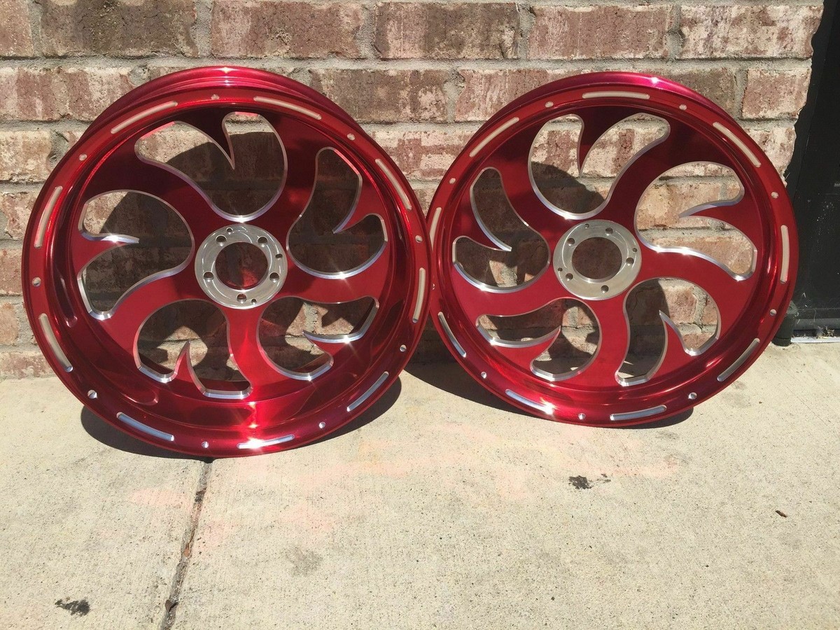 ZX-14 240 CANDY RED SHARK WHEEL PACKAGE FOR 2012-2020 Kawasaki