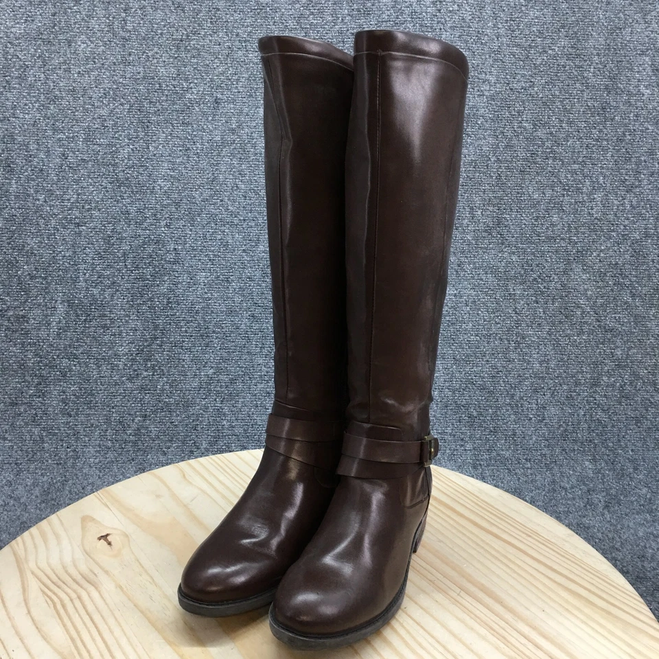 Botas Baretraps para mujer 7,5 M Yvonna altas cremallera lateral botas de montar marrón imitación cuero Foto 3 de 4