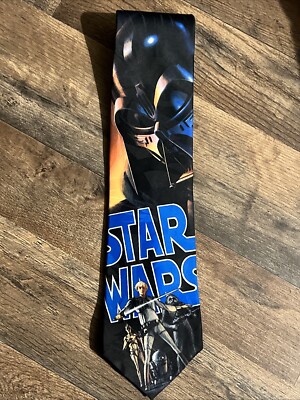 Ralph Marlin Star Wars 1994 Orig Illustration Luke Darth Vader R2D2 C3PO Necktie