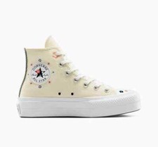Converse Chuck Taylor All Star Move Platform Lt Dune Petite Petals women sz 6.5