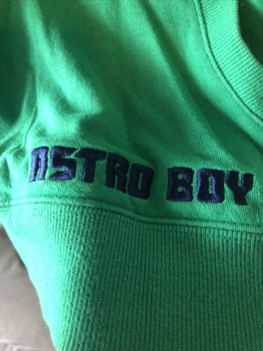 RARE Astro 3-D Hologram TEZUKA Productions Hoodie  Green Size XL Jp Fit View 2