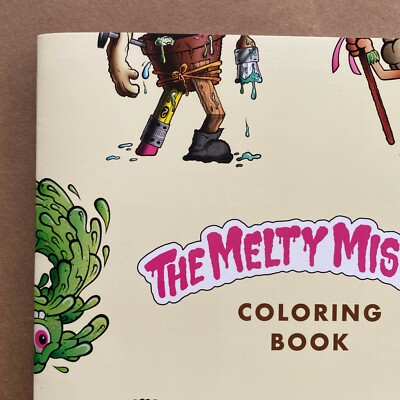 Buff Monster Signed Hand Colored Coloring Book Original Art Melty