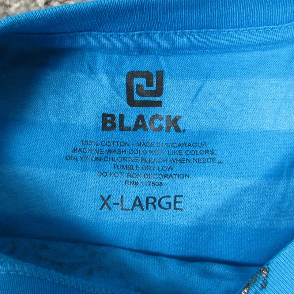 Camisa CJ Negra Para Hombres XXL 2XL Azul Rayas Cruz MMA Grunge Y2K Gráfico Rue21 Nueva con Etiquetas Foto 4 de 4