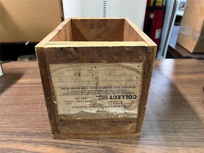 VTG Antique Original Wooden Shipping Crate w/ Railway Express Agency Label