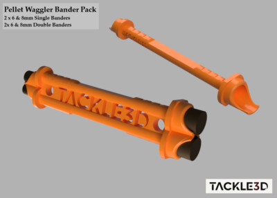 Tackle3D Pellet Bander | 6 & 8 mm Single/Double Pellet Waggler Pack | 4 Stück!