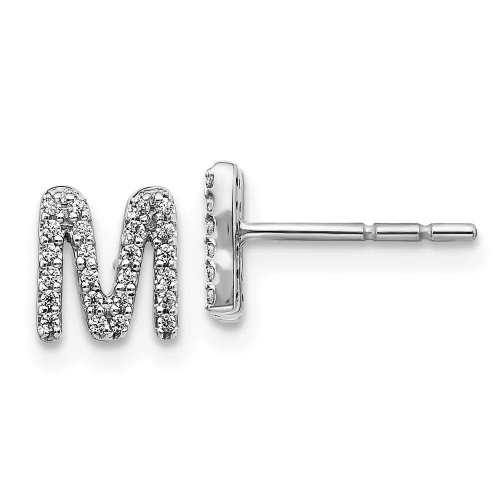 M on sale initial earrings