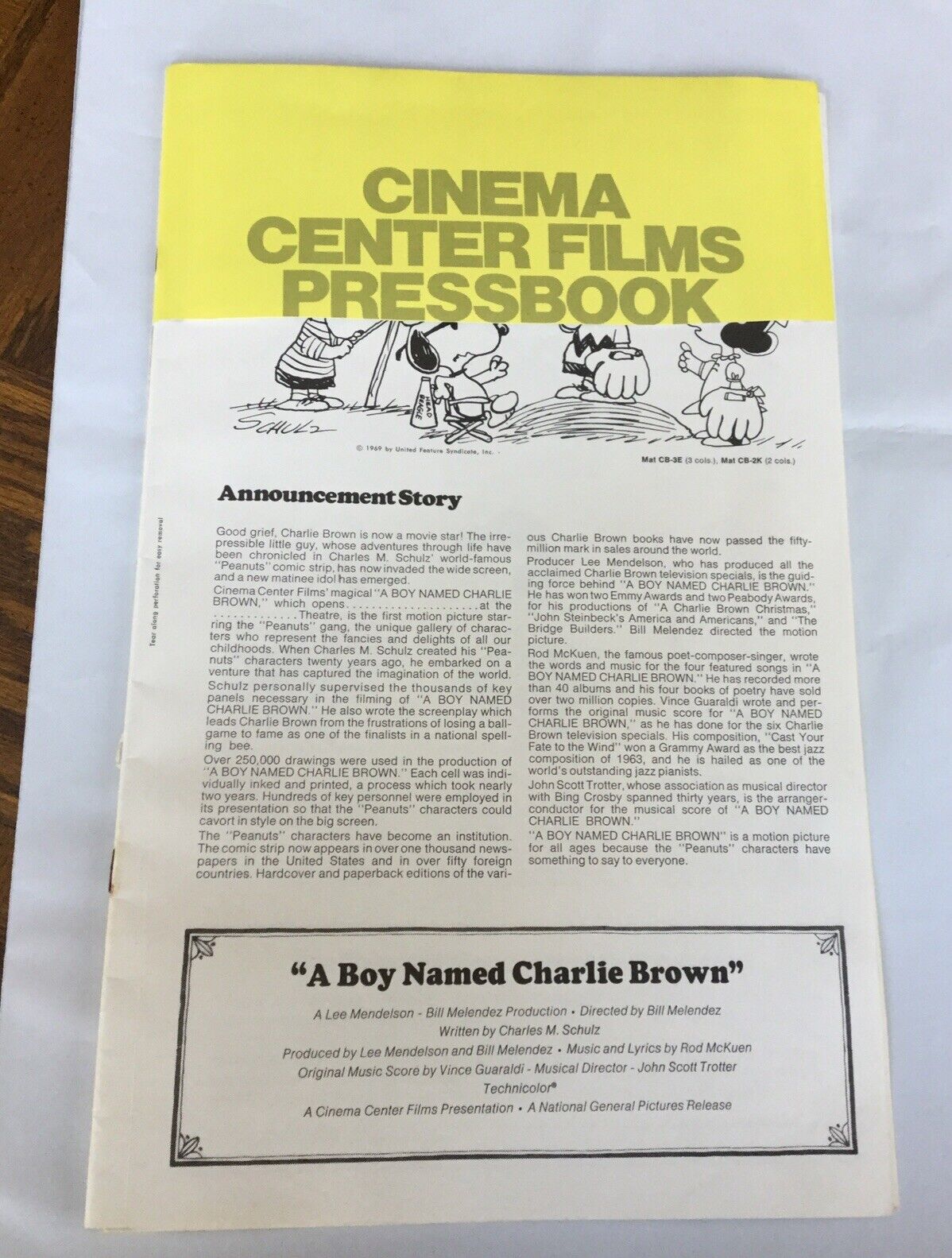 a cinema center films presentation