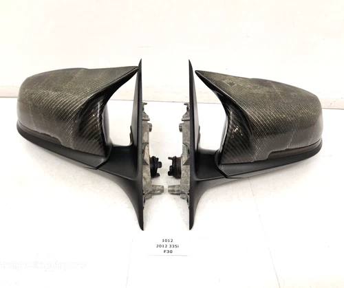 ✅ 12-18 OEM BMW F30 335 Side View Mirror Assembly Heated Carbon Fiber SET *NOTE