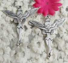 Free Ship 14 pcs Antique silver angel fairy charms pendant 52x46mm H-4198