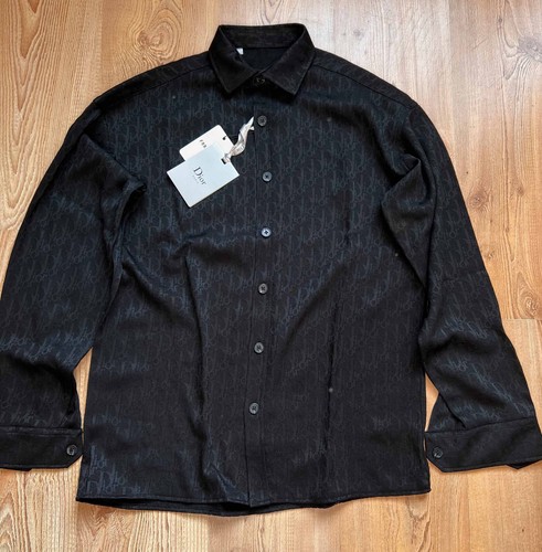 Dior Black Color TShirt Cotton Dress Shirt Usa Regular Size 2XLarge