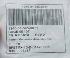 Pattern Generator Assembly, tan, 1240-01-545-6071, PN ATP-610, (Loc G2 Front)