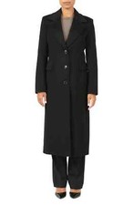 New Fleurette Piacenza Long Wool Coat In Black - Size 16 #c3121