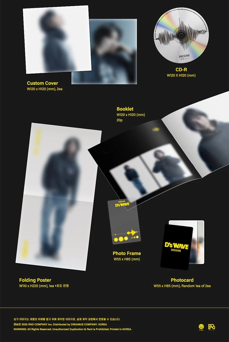 BIGBANG DAESUNG [D'S WAVE] 1st Mini Album CD+Photo Book+Photo Card