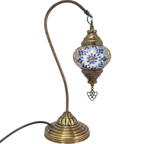 Moroccan Turkish Mosaic Lamp Colourful Glass Handmade Table Desk Light FREE BULB - Picture 270 of 436
