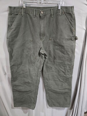 Vintage Mens Carhartt Green Logger Pants 44x30 Made in USA Very Nice Condition
