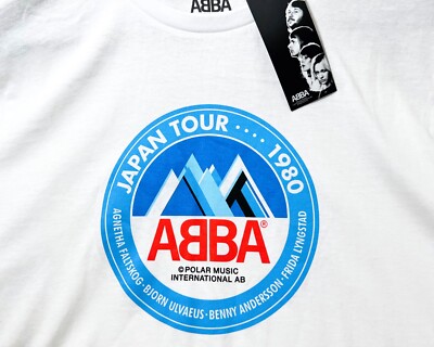 ABBA Japan 1980 Tour T-shirt BNWT Size L Unisex UK